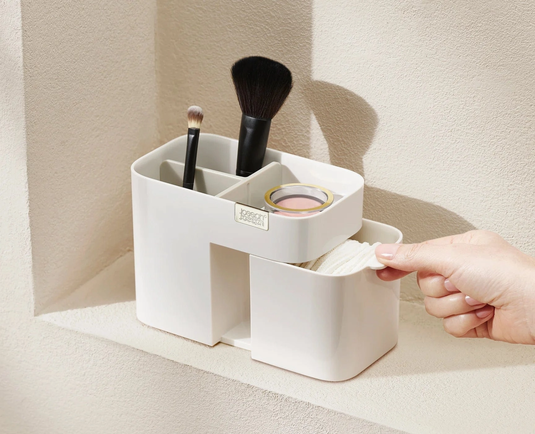 Joseph Joseph Viva Compact Cosmetic Organiser With Drawer - Shell