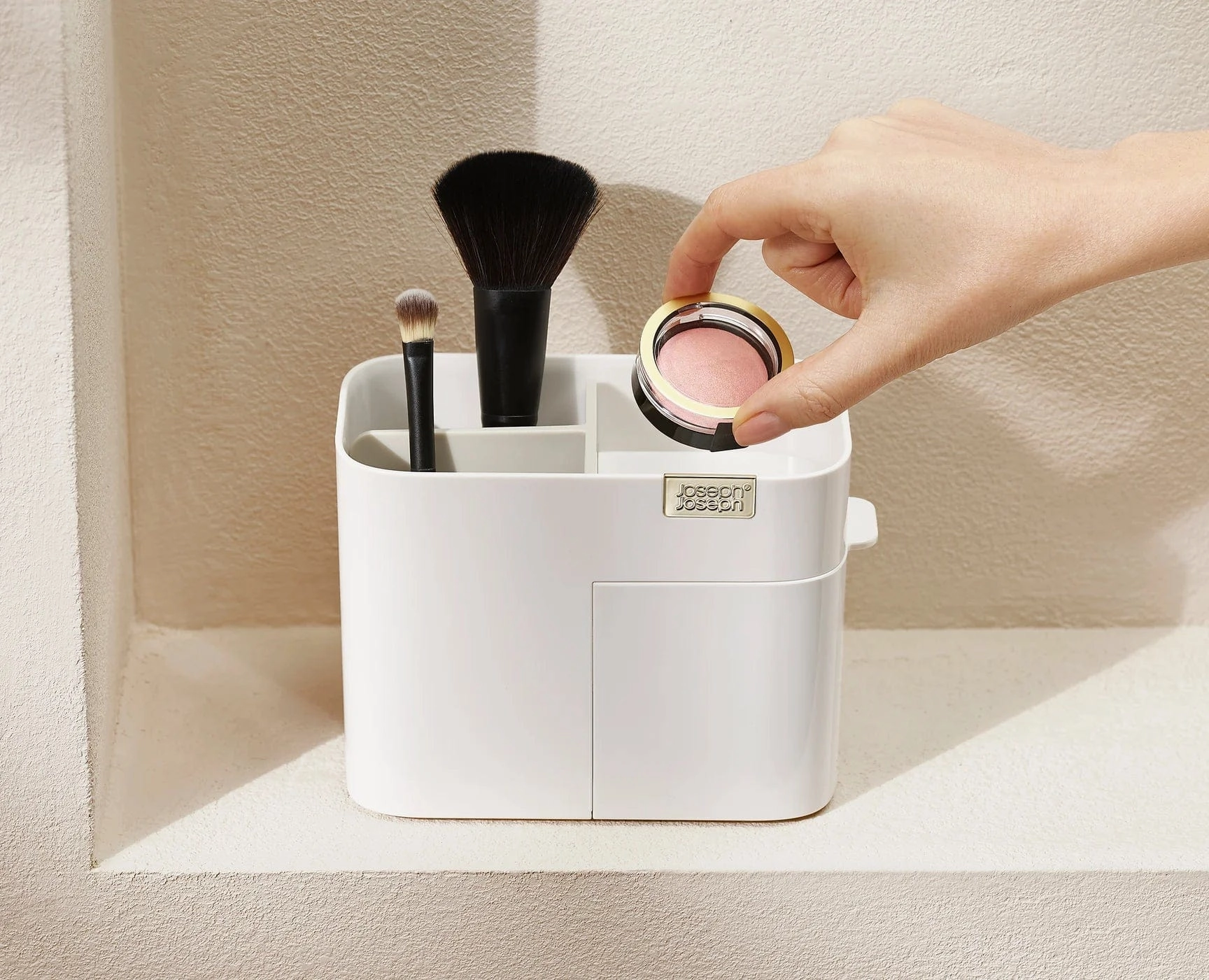 Joseph Joseph Viva Compact Cosmetic Organiser With Drawer - Shell