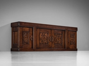 Joseph Savina Cabinet with Intricate Carvings in Oak storage cabinet,organizer,furniture storage