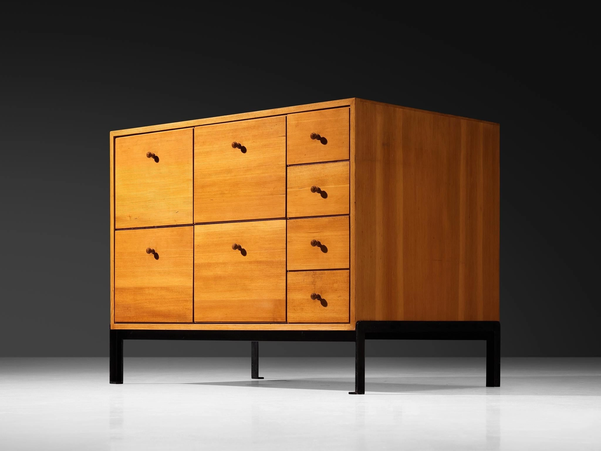 Jrgen Magnussen for Peder Pedersen Chest of Drawers in Pine and Iron