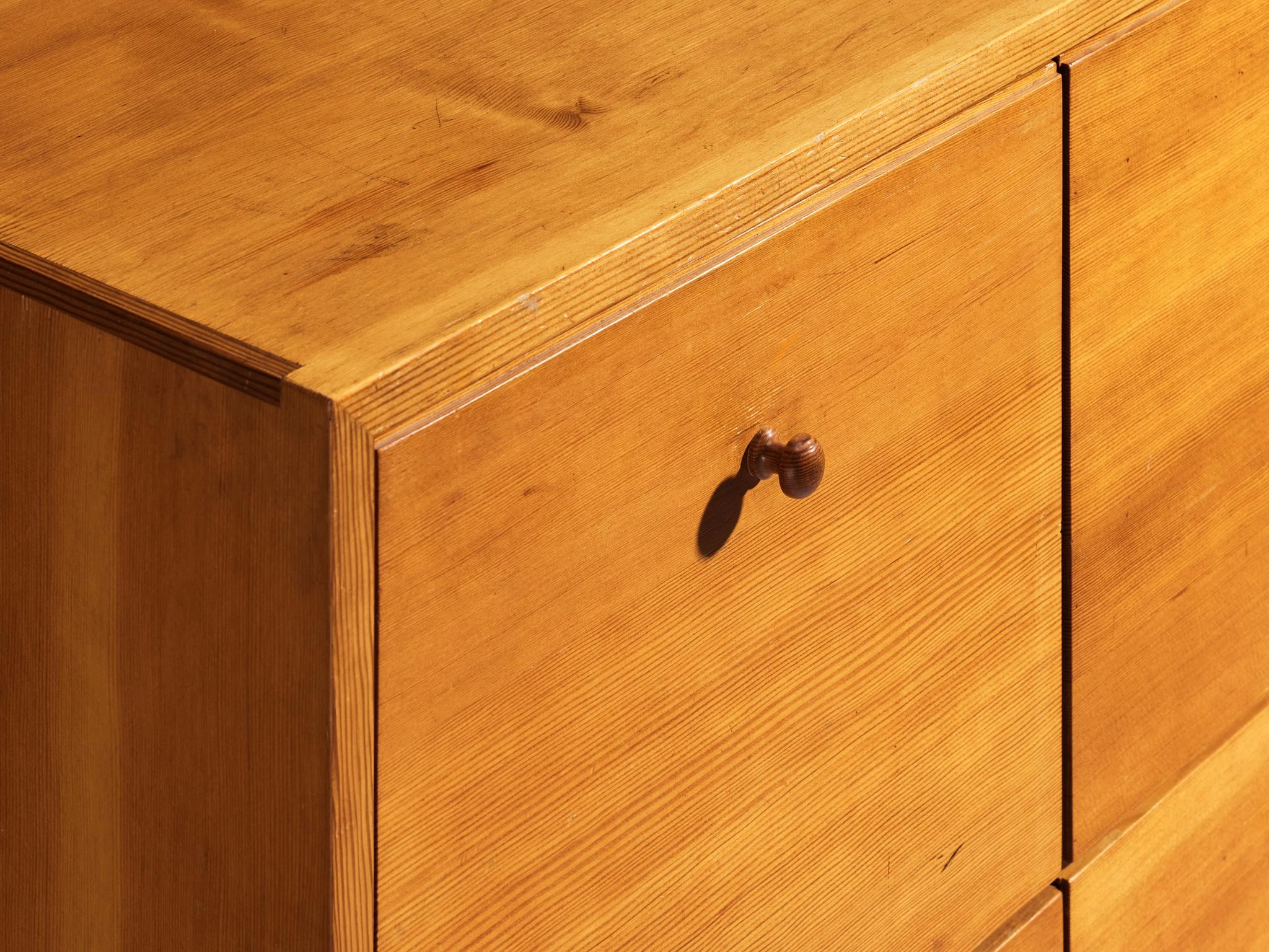 Jrgen Magnussen for Peder Pedersen Chest of Drawers in Pine and Iron