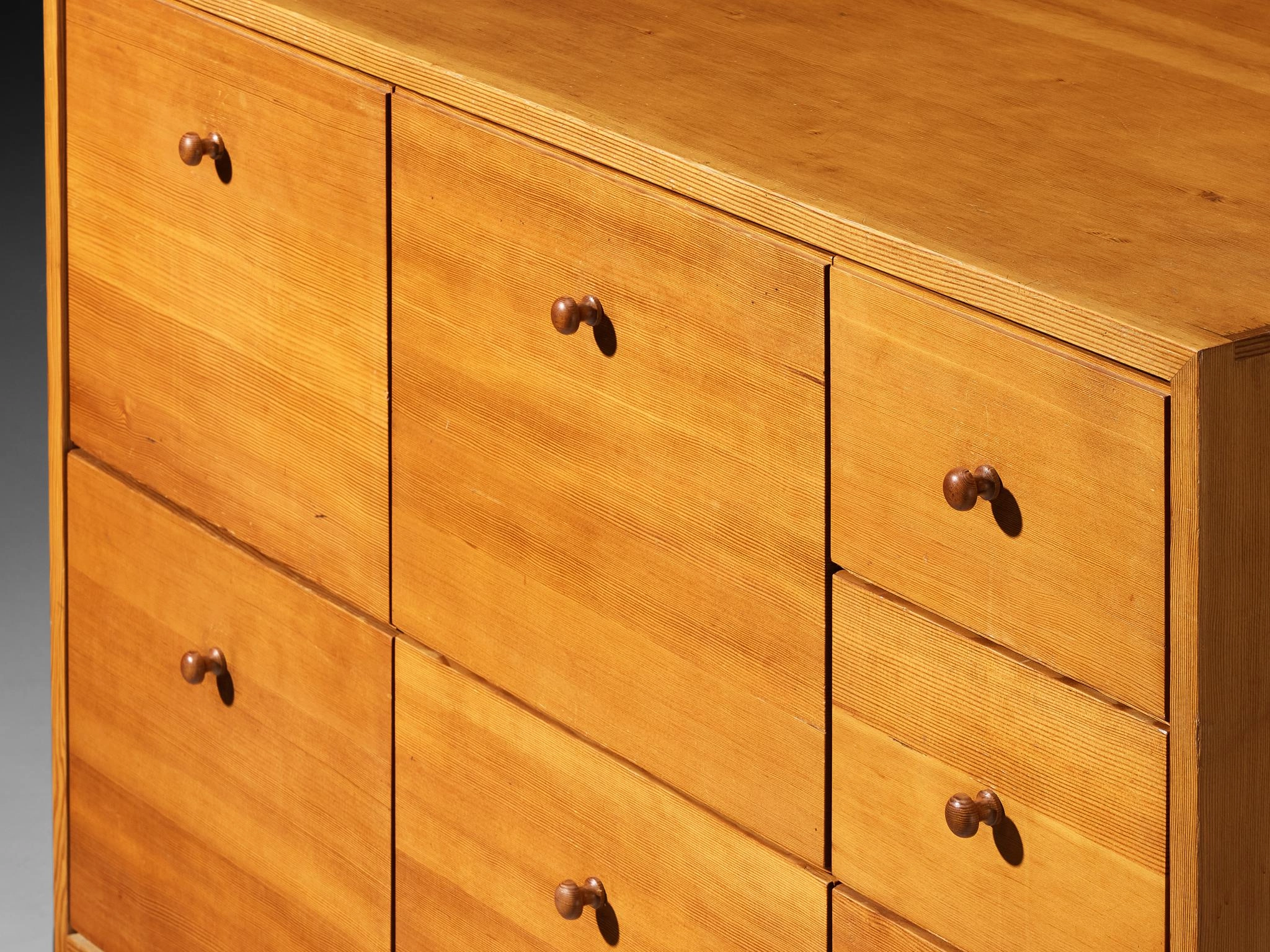 Jrgen Magnussen for Peder Pedersen Chest of Drawers in Pine and Iron