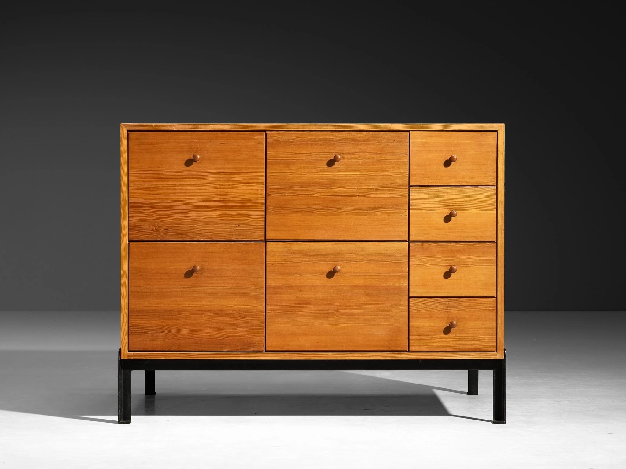 Jrgen Magnussen for Peder Pedersen Chest of Drawers in Pine and Iron