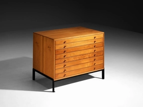 Jrgen Magnussen for Peder Pedersen Chest of Drawers in Pine and Iron storage cabinet,organizer,furniture storage