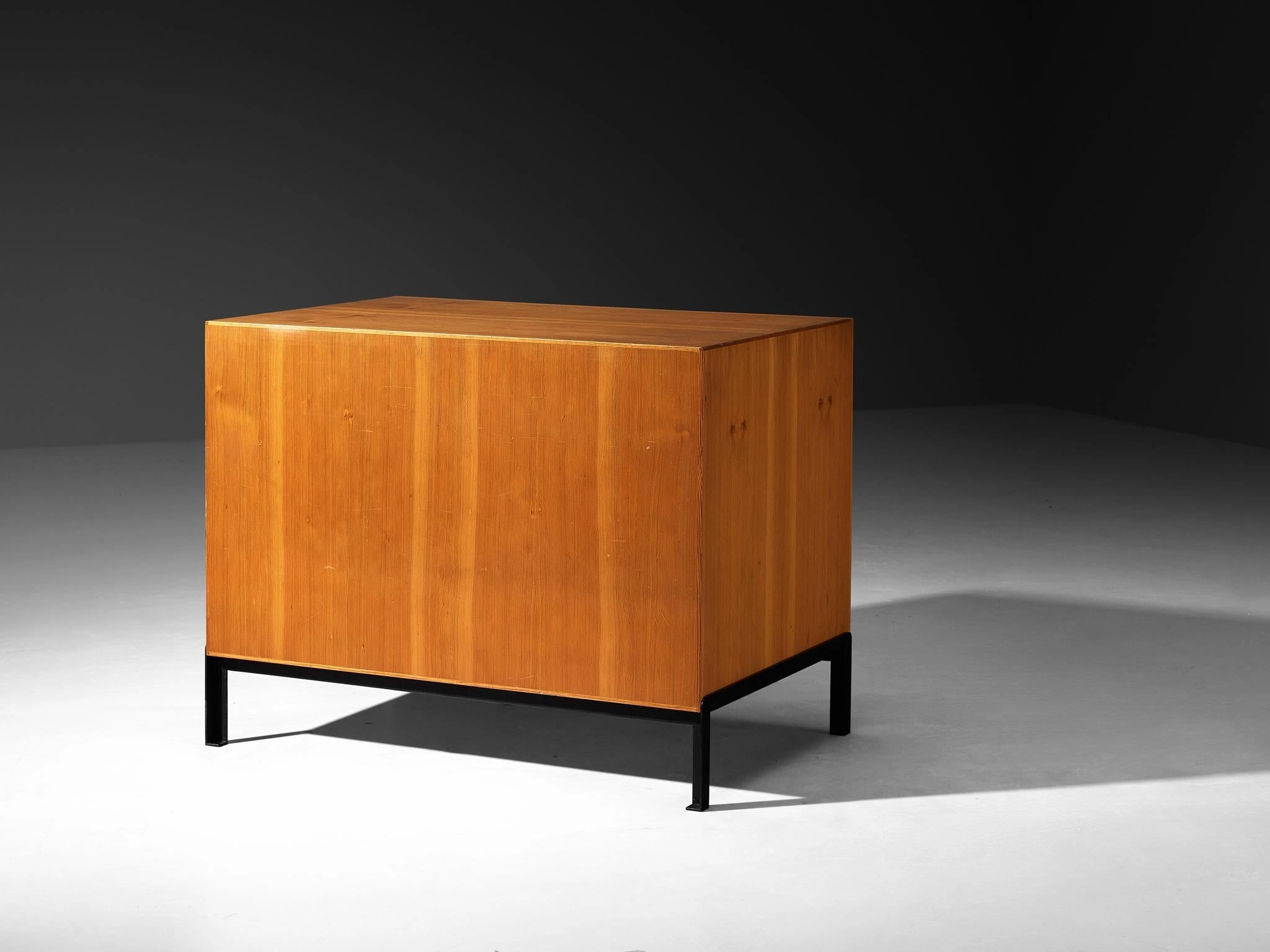 Jrgen Magnussen for Peder Pedersen Chest of Drawers in Pine and Iron