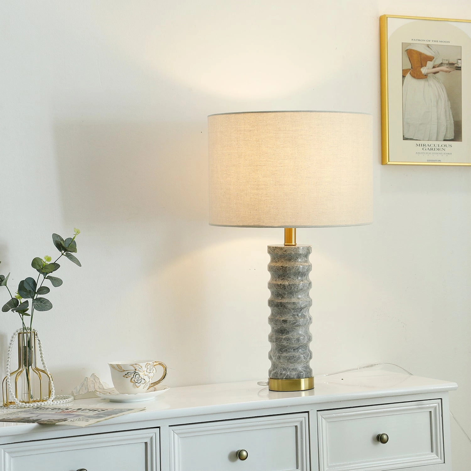 Julienne Marble Table Lamp