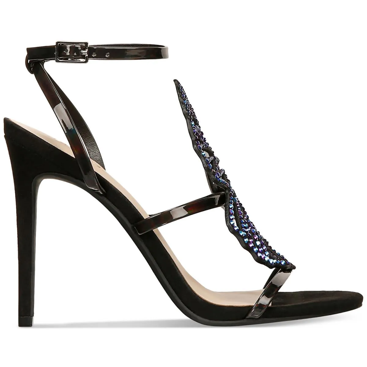 Kaif Womens Faux Leather Evening Platform Heels