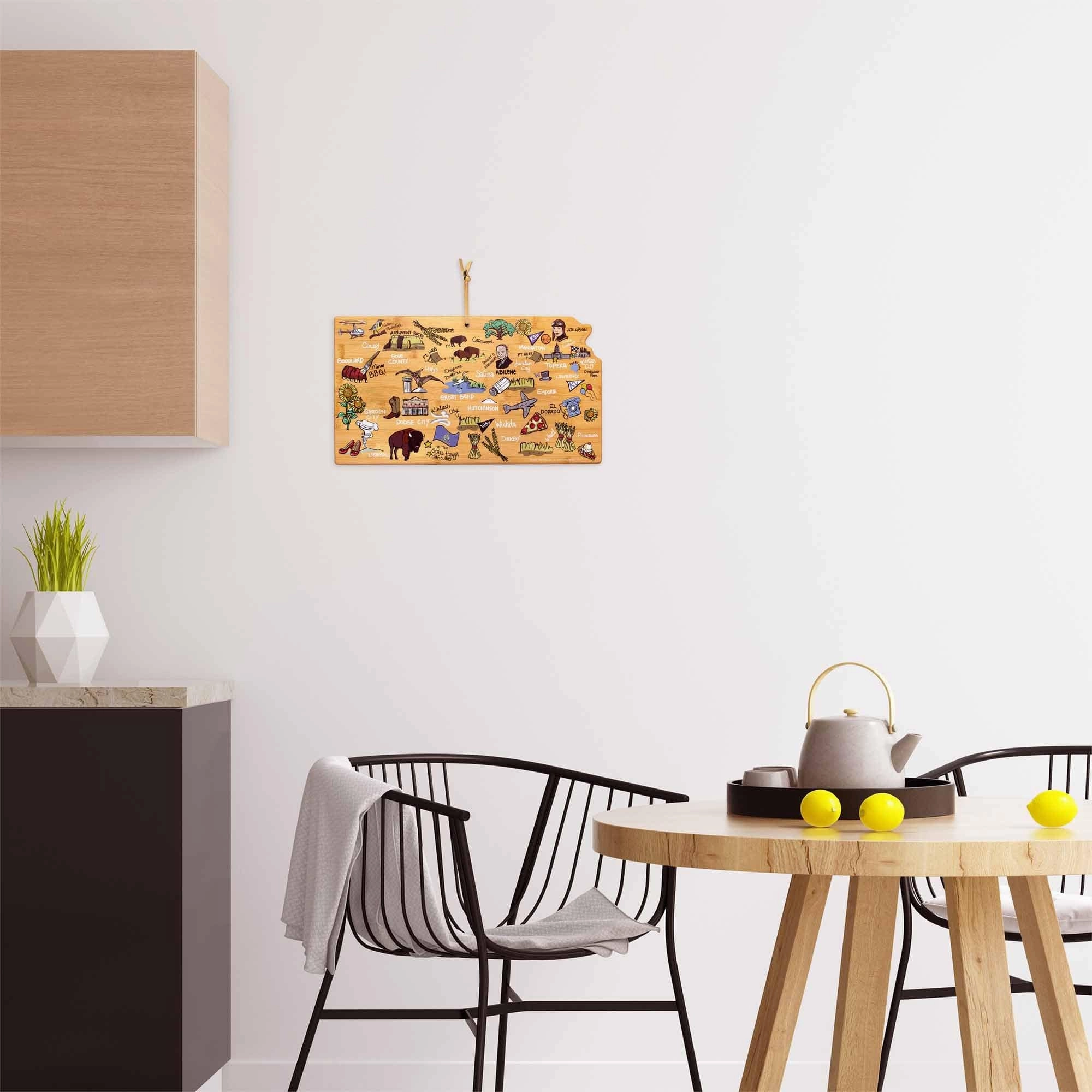Kansas Cutting Board with Artwork by Fish Kiss