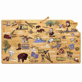 Kansas Cutting Board with Artwork by Fish Kiss cutting board,chopping board,kitchen tools