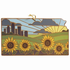 Kansas Cutting Board with Artwork by Summer Stokes cutting board,chopping board,kitchen tools