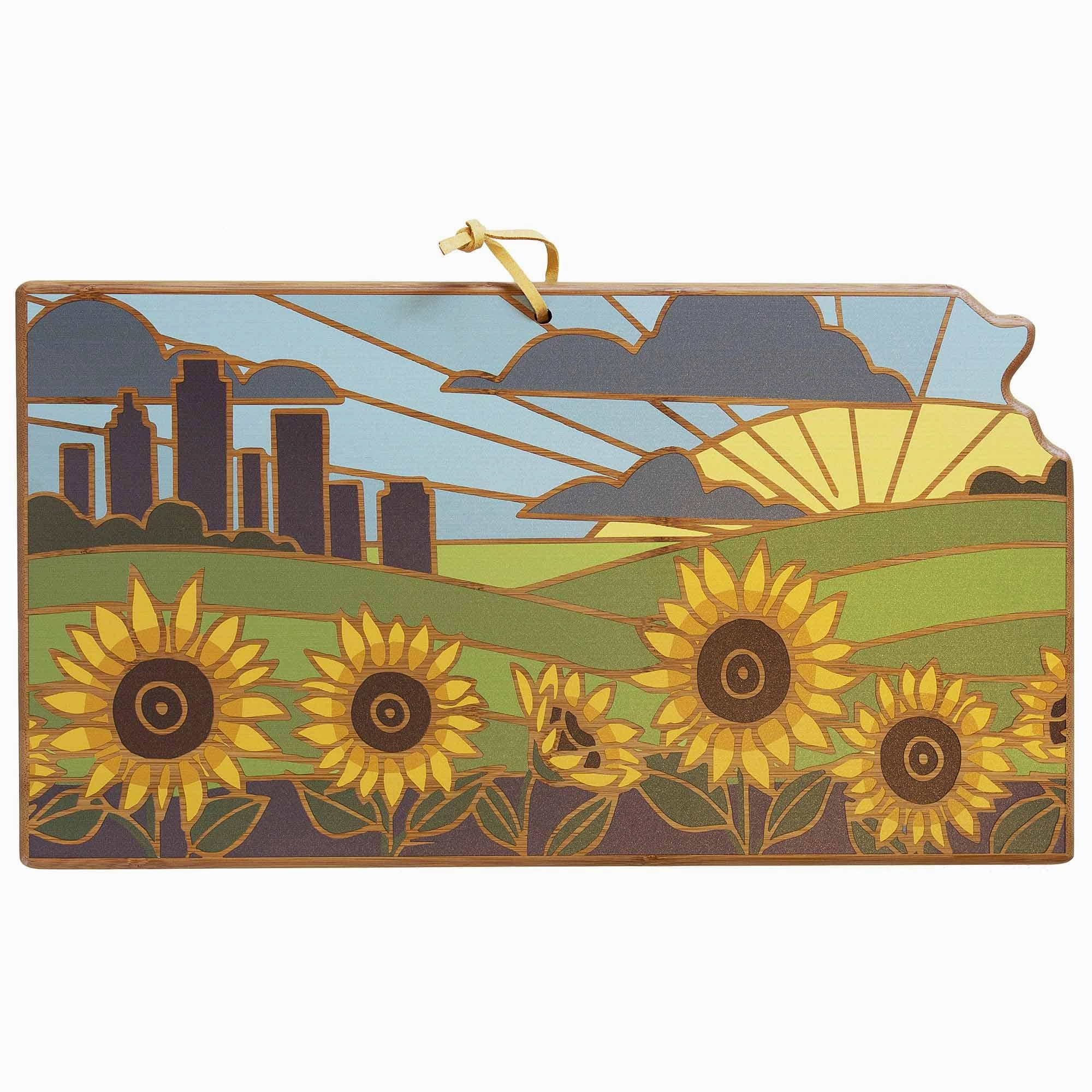 Kansas Cutting Board with Artwork by Summer Stokes cutting board,chopping board,kitchen tools