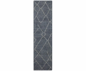 Karastan Tangier Spartel Rug Runner - Blue Steel sofa,couch,living room furniture
