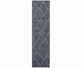 Karastan Tangier Spartel Rug Runner - Blue Steel dining table,kitchen table,dining room furniture