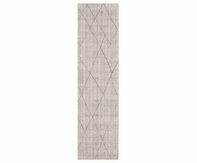 Karastan Tangier Tribal Diamond Rug Runner - Silver sofa,couch,living room furniture