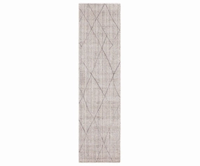Karastan Tangier Tribal Diamond Rug Runner - Silver dining table,kitchen table,dining room furniture