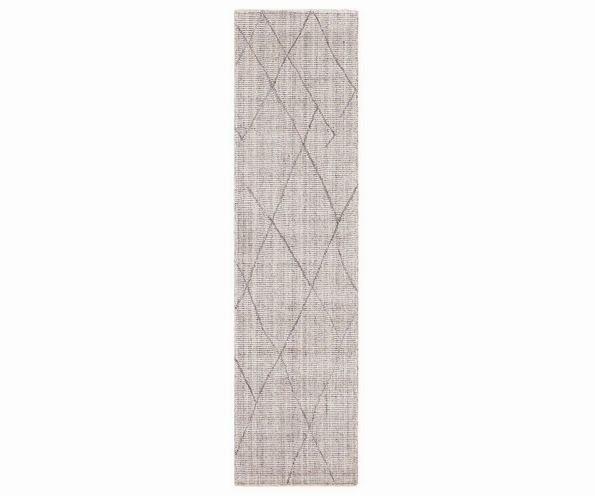 Karastan Tangier Tribal Diamond Rug Runner - Silver sofa,couch,living room furniture