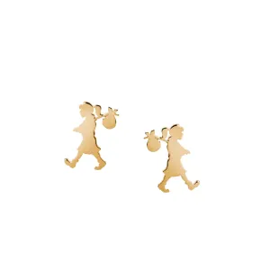 Karen Walker Jewellery Karen Walker - 9ct Yellow Gold Runaway Girl Stud
