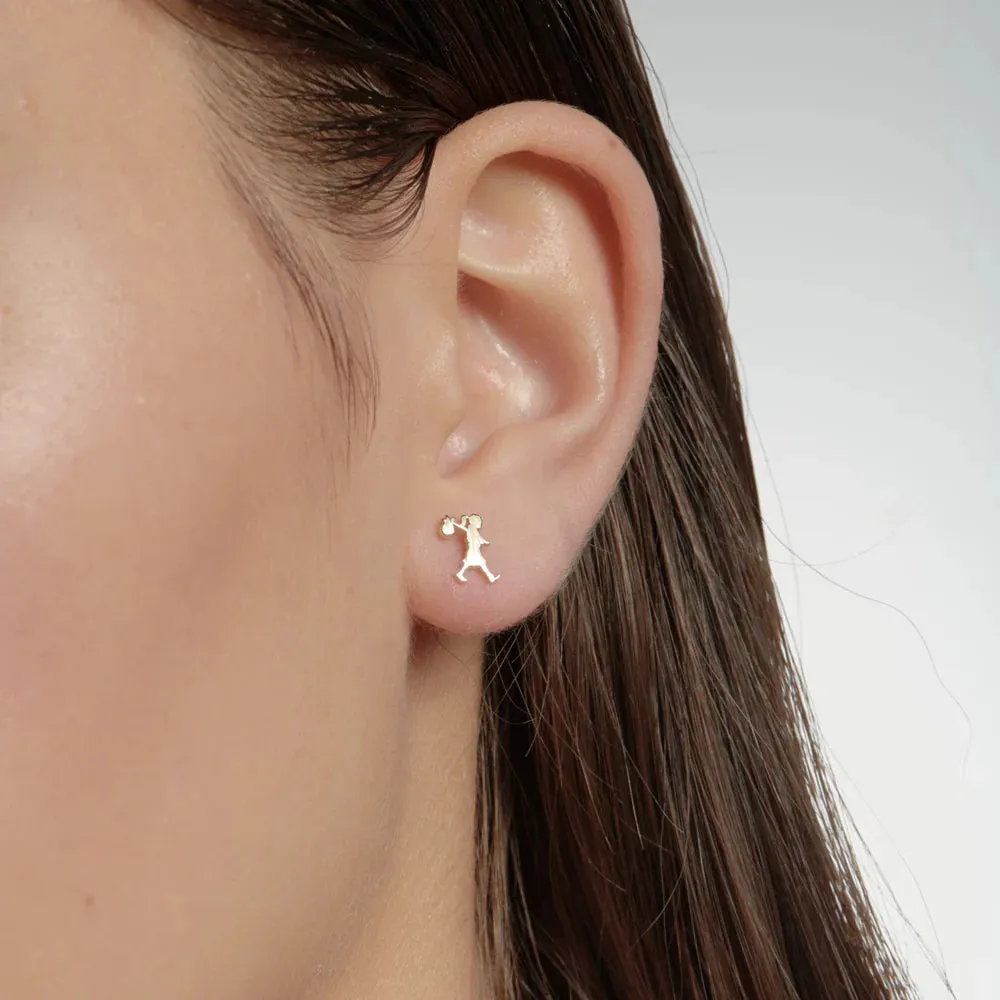 Karen Walker Jewellery Karen Walker - 9ct Yellow Gold Runaway Girl Stud