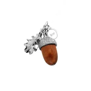 Karen Walker Jewellery Karen Walker Acorn Charm - Silver, Wood