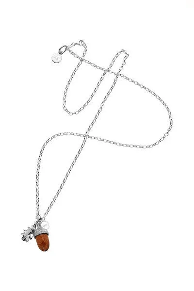 Karen Walker Jewellery Karen Walker Acorn Pendant - Silver, Wood