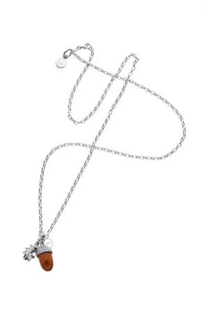 Karen Walker Jewellery Karen Walker Acorn Pendant - Silver, Wood