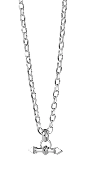 Karen Walker Jewellery Karen Walker Arrow Fob Chain Silver- 50cm