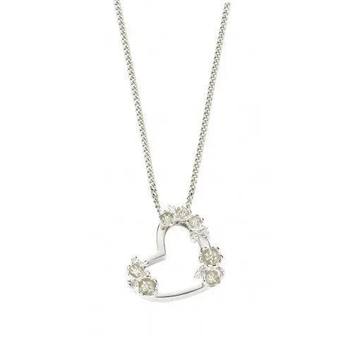 Karen Walker Jewellery Karen Walker Botanical Heart Pendant, Small - Silver