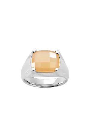 Karen Walker Jewellery Karen Walker - Chequerboard Ring 12x10mm Peach Moonstone