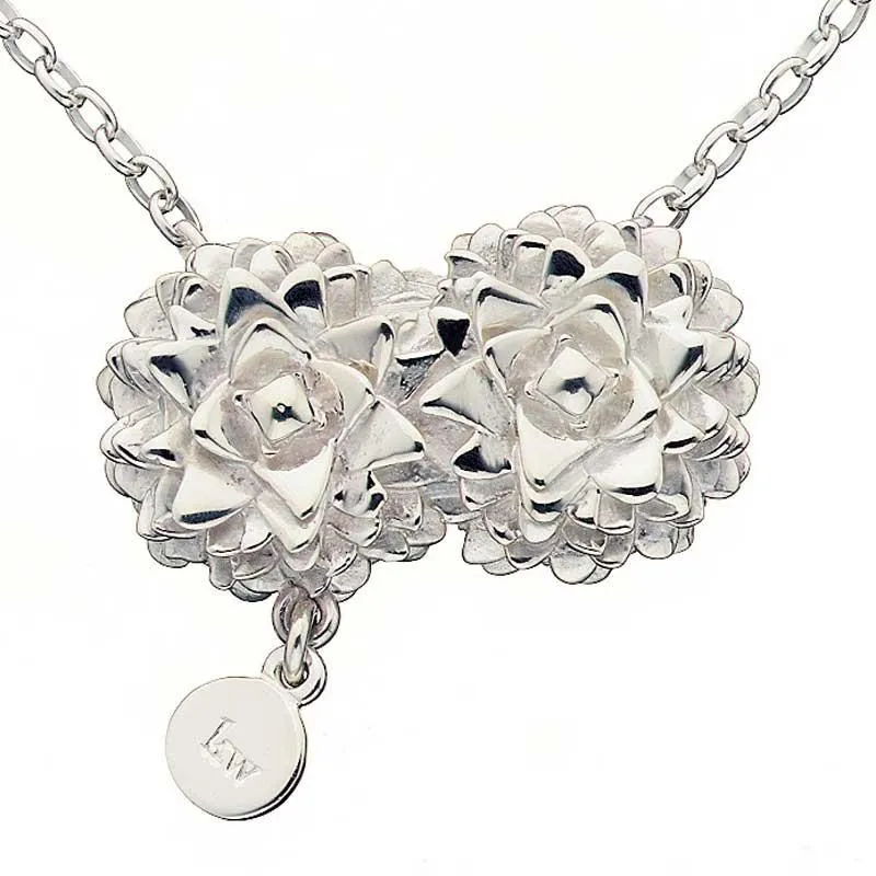 Karen Walker Jewellery Karen Walker Chrysanthemum Pendant - Silver, 60cm