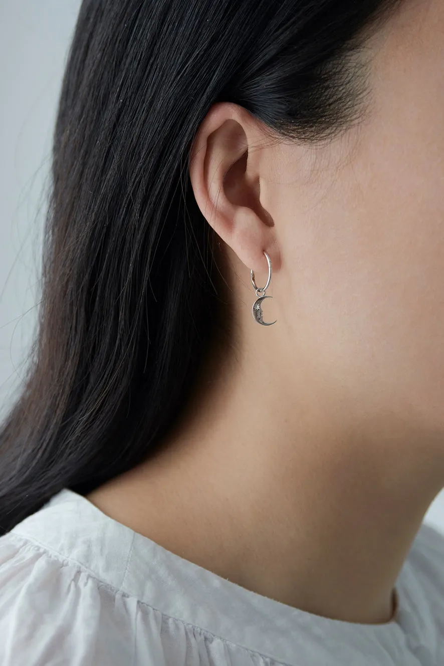 Karen Walker Jewellery Karen Walker - Crescent Moon and Star Sleepers Silver