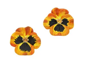 Karen Walker Jewellery Karen Walker - Enamel Flower Earring 3mm Citrine
