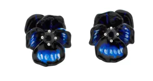 Karen Walker Jewellery Karen Walker - Enamel Flower Earring 3mm Sapphire