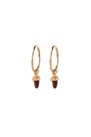 Karen Walker Jewellery Karen Walker - Micro Acorn and Leaf Sleepers Gold