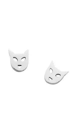 Karen Walker Jewellery Karen Walker Mini Cat Studs - Silver