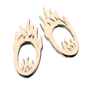 Karen Walker Jewellery Karen Walker Mini Flaming Hoop Studs - 9ct Gold