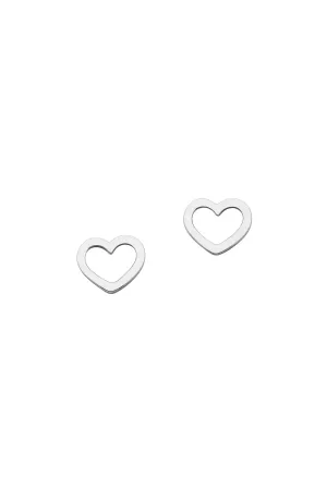 Karen Walker Jewellery Karen Walker Mini Heart Studs - Silver
