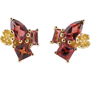 Karen Walker Jewellery Karen Walker Rock Garden Earrings - 9ct Gold, Garnet