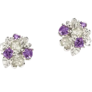 Karen Walker Jewellery Karen Walker Rock Garden Earrings - Silver, Amethyst
