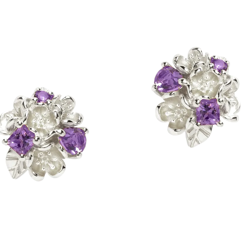 Karen Walker Jewellery Karen Walker Rock Garden Earrings - Silver, Amethyst