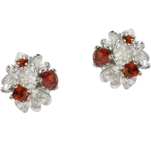 Karen Walker Jewellery Karen Walker Rock Garden Earrings - Silver, Garnet