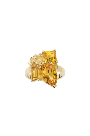 Karen Walker Jewellery Karen Walker Rock Garden Ring - 9ct Gold, Citrine