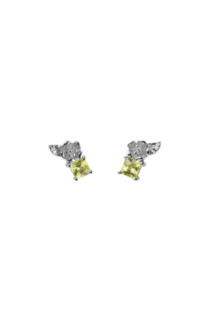 Karen Walker Jewellery Karen Walker Rock Garden Studs - Silver, Peridot