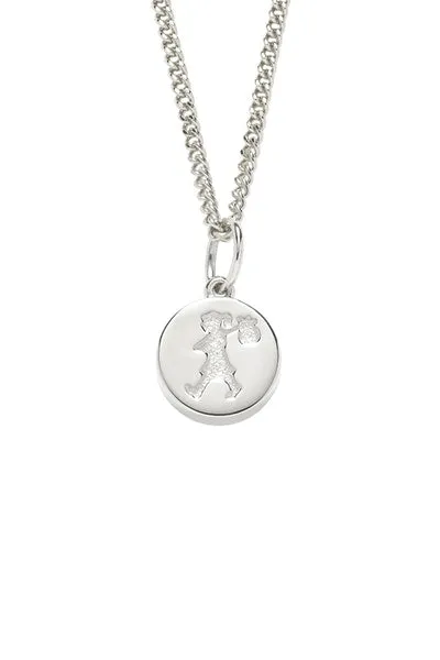 Karen Walker Jewellery Karen Walker Runaway Girl Stamp Pendant - Silver, 45cm