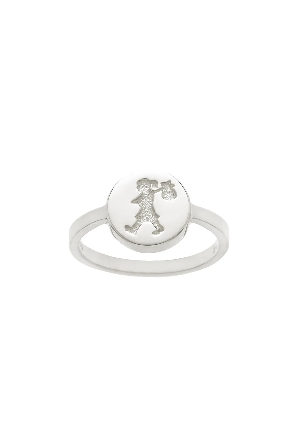 Karen Walker Jewellery Karen Walker - Runaway Girl Stamp Ring - Silver
