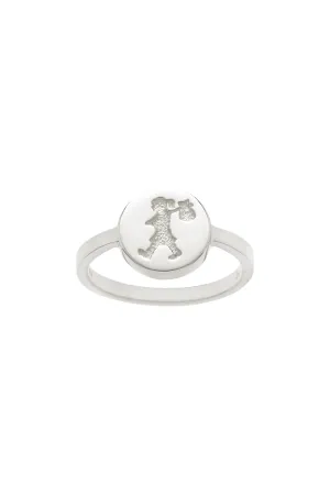 Karen Walker Jewellery Karen Walker - Runaway Girl Stamp Ring - Silver