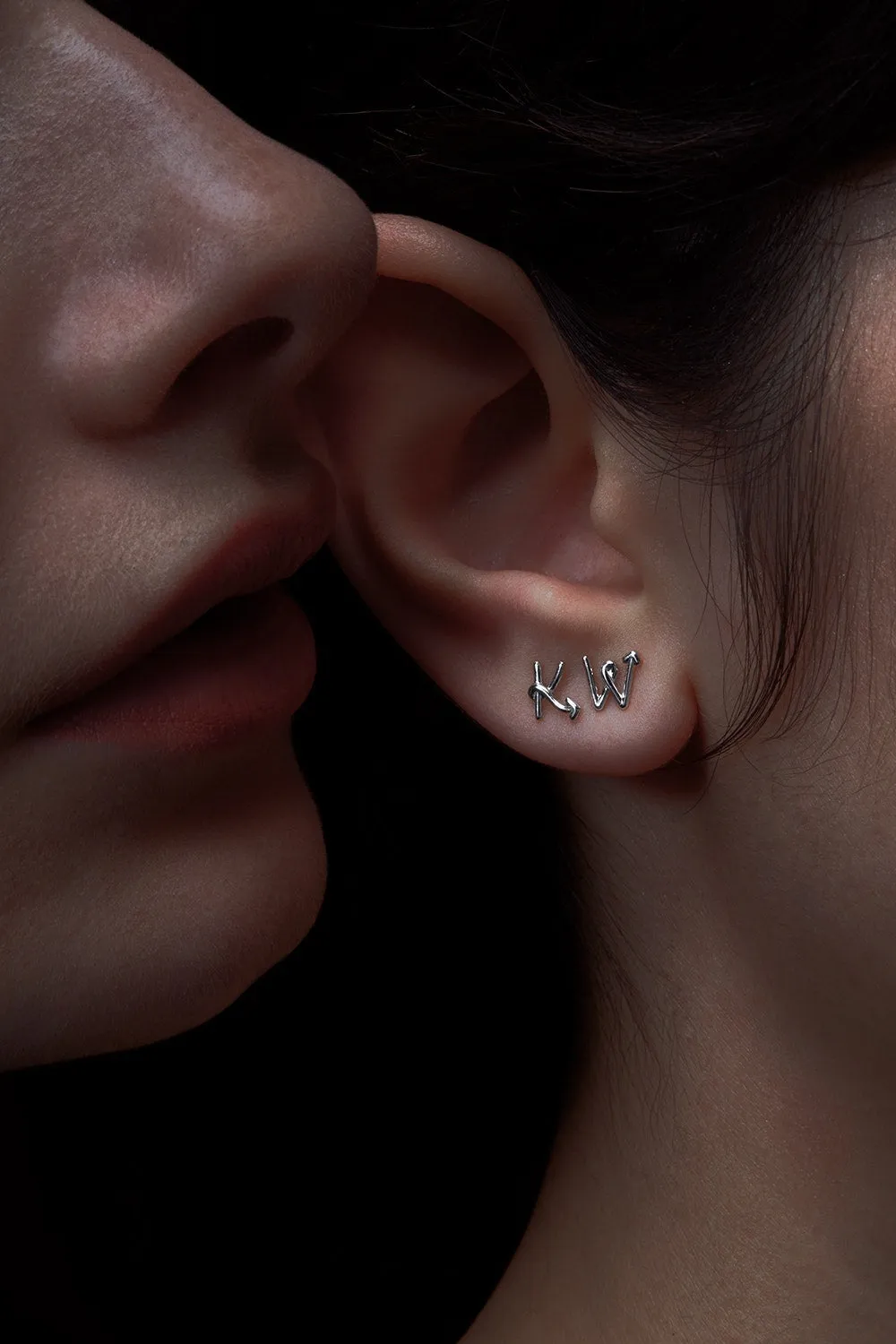 Karen Walker Jewellery Karen Walker Single Initial Stud - P