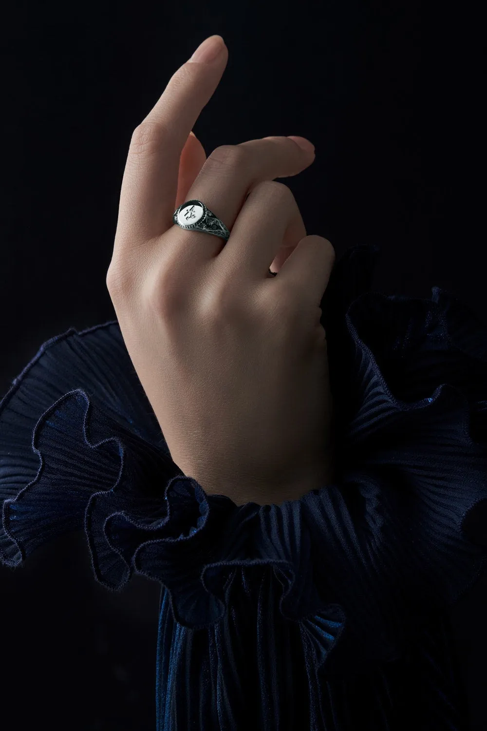 Karen Walker Jewellery Karen Walker Society Signet Ring - Sterling Silver