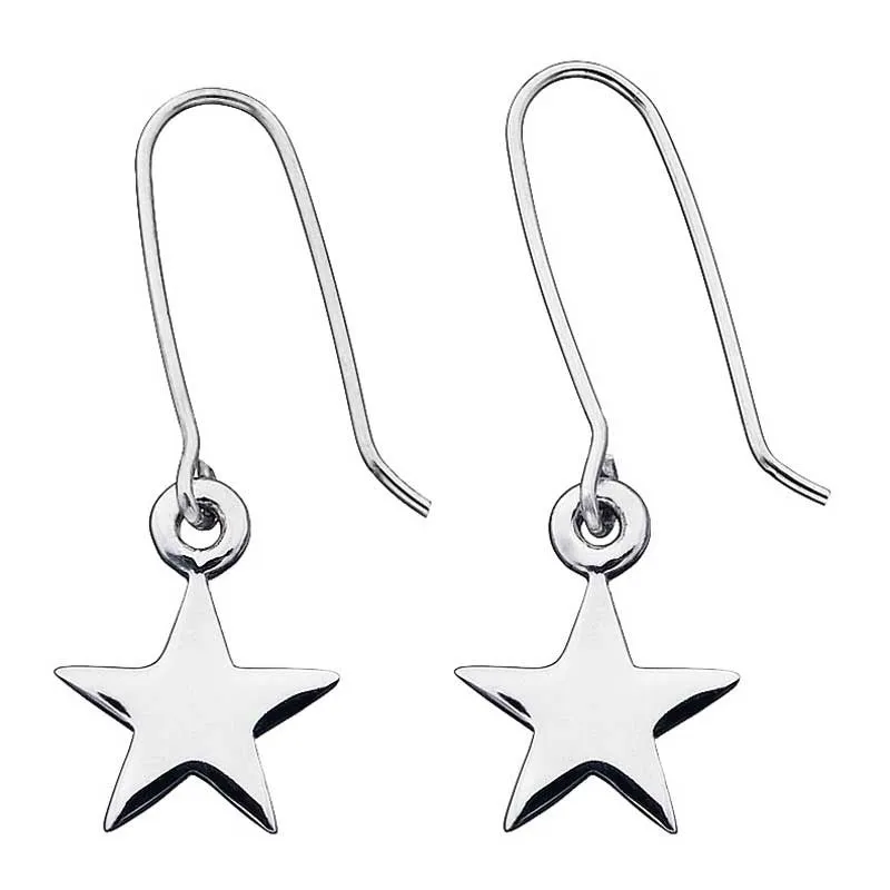 Karen Walker Jewellery Karen Walker Star Drop Earrings - Silver