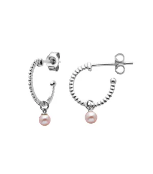 Karen Walker Jewellery Karen Walker Wisdom Pearl Hoops - Silver, Pearl