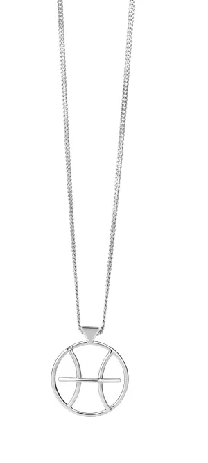 Karen Walker Jewellery Karen Walker Zodiac Pendant - Pisces - Silver